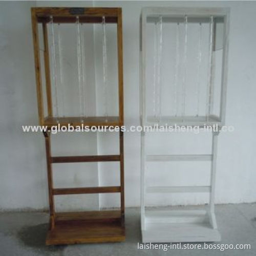 Wooden display stand, measures 620 x 340 x 1750mm